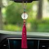 Fivela de Pão de Cristal Branco Pingente de Carro DIY Acessórios de Carro Masculinos e Femininos Pingente de Retrovisor Ornamentos Tricotados à Mão