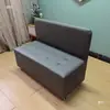 Taburete Sofá Almacenamiento Simple de Cuero con Respaldo, Taburete de Almacenamiento para Dormitorio, Apartamento Pequeño, Taburete Sofá para Salón de Belleza, Se Puede Usar como Taburete para Cambiarse los Zapatos