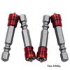 Cross-Border 4pc vermelho cabeça de chave de fenda anel magnético cabeça de chave de fenda posicionamento cabeça de chave de fenda elétrica magnética pneumática cabeça de chave de fenda anel de alumínio