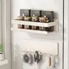 Estante de Almacenamiento Magnético sin Taladro para Cocina, Refrigerador, Lavadora, Estante de Pared para Especias, Estante para Almacenamiento de Papel Film para Uso en Refrigerador
