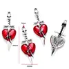 Cráneo Gótico Vintage Amor Cruz Goteo de Aceite DIY Accesorios de Joyería de Aleación Pulsera Collar Colgante W273