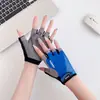 Luvas de Fitness Femininas Finas Kettlebell Equipamento de Yoga Barra de Puxar Treino de Exercício Antiderrapante Meio Dedo Seda de Gelo Masculino Esportes Ciclismo