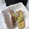 Sandalias de Malla para Mujer para Verano 2026, Nuevo Estilo para Uso al Aire Libre, Exquisito Diseño de Nicho de Tacón Bajo, Zapatos Romanos Retro de Playa