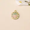 Pingente Antigo de Cabacinha com Gotejamento de Ouro para Boa Sorte, Paz e Alegria Joia Artesanal DIY Pingente Decoração de Pulseira Pequeno Pingente