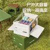Caja de Almacenamiento Plegable Multifuncional para Camping al Aire Libre, Gran Capacidad, Plegable, Impermeable, Juego de Mesa y Sillas de Camping, Caja de Almacenamiento