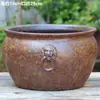 Macetas de Cerámica Florales Vintage Hechas a Mano con un Tacto Lujoso para el Jardín, Adecuadas para Phalaenopsis y Buganvilias, con Ramas Altas, Macetas Grandes de Cerámica Gruesa