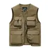 Chaleco de Trabajo Multibolsillos para Hombre Pesca al Aire Libre Fotografía Director Ropa de Trabajo Malla Transpirable Estampado Personalizable LOGOTIPO