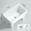 Mop de Varanda, Mop Cerâmico Doméstico para Exterior, Mop para Pátio Piscina, Bacia Quadrada para Lavagem, Tipo de Chão Doméstico para Banheiro