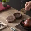 Quemador de Incienso Portátil de Madera Maciza de Nogal Negro Estilo Chino para Uso en Interiores, Adecuado para Árbol de Sándalo, Sándalo y Difusor de Aroma para Ceremonia de Té, Caja Decorativa de Madera