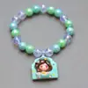 Pulsera Nueva para Niños Princesa Linda Joyería para Estudiantes Accesorios de Pulsera Niñas Elsa Blancanieves Estilo Verano Pulsera Multicolor