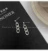 Clips de Metal para Orejas para Mujeres Sin Perforaciones, Aretes Únicos de Aguja de Plata de Estilo Minimalista y Cool, Aretes de Diseño Nicho a la Moda