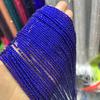 Cuentas redondas pequeñas y brillantes de 2 mm, color azul oscuro, con efecto ojo de gato, para clavícula, collar, pulsera, ropa, bolso, hilo de cuentas sueltas.