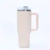 Taza Termo de Acero Inoxidable 304 Transfronteriza, Taza para Hielo de Gran Capacidad 40 oz, Gran Capacidad con Asa, Portátil para Uso en Exteriores y Uso en Automóvil