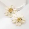 Pendientes de Flor de Esmalte Degradado de Color Sólido Sencillos de Moda Nueva Transfronteriza de Joyería Heming Pendientes de Aguja de Plata S925