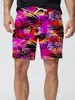 Venda Direta de Fábrica Calças de Cinco Pontos Impressas em 3D Calças Havaianas de Praia Masculinas Shorts para Férias na Beira-Mar Venda Quente Transfronteiriça Novo Estilo