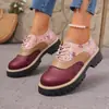 2025 Verano Nuevos Zapatos Individuales de Talla Grande de Comercio Exterior Estilo Brogue para Mujer Talla Grande Estación Independiente Transfronteriza Venta al por Mayor