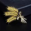 Broche Coreano de Lujo Ligero Espiga de Trigo de Alta Gama para Mujer, Moderno y Elegante, Accesorio de Solapa de Traje Lujoso, Broche de Moda de Alta Gama
