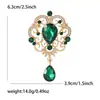 Nuevo Broche Colgante de Cristal con Diamantes Estilo Palacio Europeo y Americano Transfronterizo Dulce Lujo Ligero Ropa para Mujer Broche de Joyería Corsage