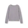 Loja Oficial Dan Nong de Xangai / Suéter de Pelúcia Fina Lã de Ovelha + Caxemira Camada Base Camisa Feminina Estilo Outono Inverno Interna