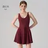 Moda femenina transfronteriza de estilo europeo y americano, vestido, top de tirantes y conjunto de yoga de color liso, sexy y moderno