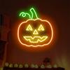 Luces de neón de Halloween con diseño de calavera, calabaza y murciélago LED personalizadas de comercio exterior para decoración de fiestas navideñas