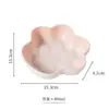 Tigela para pet estilo coreano com design de pegada, tigela de cerâmica para gato e cachorro, tigela de comida para gato, previne acne felina, fácil de limpar