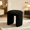 Banqueta para Cambiar Zapatos de Lana de Cordero, Banco Sofá Estilo Crema para el Recibidor, Banco al Pie de la Cama, Taburete Largo Bajo, Banqueta Creativa y Sencilla para Cambiar Zapatos