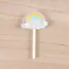 Juguete de Comida Simulada Lollipop Arcoíris Luminoso Colgante DIY para Llavero de Teléfono Móvil Material Hecho a Mano Pegamento de Crema