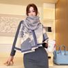 Outono e inverno novo estilo chinês flor ar condicionado quarto cachecol feminino verão escritório cashmere cobertor quente xale cachecol