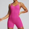 Roupa de Yoga Fitness Seamless de Uma Peça com Costas Bonitas Europeia e Americana Alta Elasticidade Aperta Abdômen Roupa Esportiva de Uma Peça Peça Única para Mulheres