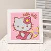 Animación de Dibujos Animados Nueva Pintura de Diamantes Kuromi DIY Juguetes de Pintura de Diamantes Hechos a Mano para Niños con Marco de Fotos Mesa Regalo