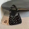 2026 Nova Moda Estilo Coreano Versátil Bolsa Tote Onda Maillard Bolinhas Grande Capacidade Bolsa de Ombro Transversal para o Dia a Dia