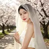 Protetor Solar de Verão Outono Faixa de Cabeça Fina Lenço para Mulheres Estilo Coreano Francês Renda Branca Floral Seda Lenço Versátil para Passeios