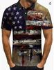 Camisa polo transfronteriza serie hip-hop europea y americana impresión digital 3D para hombre top de camiseta polo deportiva urbana