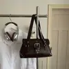 Bolso Casual para Debajo del Brazo para Mujer, Nuevo de Verano 2026, Bolso Biker de Moda con Personalidad, Bolso de Mano Vintage de Color Sólido