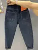 Jeans Rectos de Pana para Mujer, Tallas Grandes, Nuevos para Otoño e Invierno, Cintura Alta, Adelgazantes, Cortos, Estilo Papá, Harem, Zanahoria