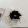 Scrunchie de Renda franzido em Malha Oversized Estilo Francês Laço de Cabelo Gentil Versátil Acessório para Coque
