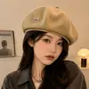 Boina Octogonal Dulce Metálica Estilo Primavera y Otoño para Mujer, Nuevo Moda Estilo Coreano Retro Celebridad de Internet Gorra Newsboy Painter