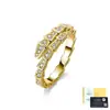 Anillo de Serpiente Entrelazada de Plata de Ley S925 con Moissanita, Finamente Elaborado con Piedras Brillantes, Diseño de Hueso de Serpiente, Anillo de Lujo Ligero, Joyería de Plata al por Mayor