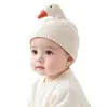 Gorro para Bebé para Otoño e Invierno, Lindo y Adorable Gorro de Punto de Ganso, Gorro de Lana Cortavientos y Cálido para Bebés y Niños Pequeños, Niños y Niñas
