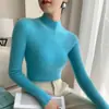 Suéter de Cachemira de Cuello Alto a Media Altura Listo para Usar de Primera Línea para Mujer 100% Cachemira Pura Rayas Aspecto Adelgazante Suéter de Punto para Vestir por Debajo
