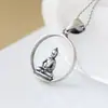 Nafoge Joias de Prata Atacado Retro Antigo meditação Buda Pingente de Prata Artesanal Étnico Feminino Pingente de Prata 925 Sterling