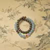 Pulsera Tejida a Mano con Perlas Aromáticas Naturales, Adorno Cultural con Perlas Aromáticas, Accesorio de Regalo, Artículo Popular Más Vendido