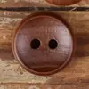 Botões de Madeira Natural Cor de Café, Formato de Tigela, Dois Furos, Frescos e Limpos, para Casacos, Camisas e Pijamas, Versáteis e Simples