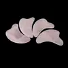 Placa Gua Sha de Jade Rosa Natural Forma de Delfín Raspador de Belleza Facial Masajeador de Meridianos para Todo el Cuerpo Venta al por Mayor Transfronteriza