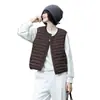 Chal de Nuevo Estilo para Mujer 2026 para Otoño e Invierno, Estilo Corto Ligero, Cuello Redondo y Cuello en V, Doble Uso, Estilo Coreano, Ropa Exterior Casual, Chaleco Cálido