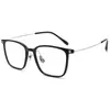 Montura de Gafas Cuadrada Casual Simple H0066A Ultra-Ligera de Acero Inoxidable de Alta Elasticidad Montura de Gafas para Miopía para Hombres y Mujeres
