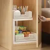 Escritorio de dormitorio con almacenamiento profundo, almacenamiento para torre de computadora, estantería de múltiples niveles para una utilización eficiente del espacio