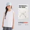 Camiseta infantil sem mangas, 100% algodão, para usar no verão, combinando com looks pai e filho, unissex, branca, adequada como segunda pele ou regata esportiva