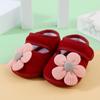 Zapatos de velcro para bebé, zapatos para niño pequeño, suela blanda, delgados, otoño, punta cerrada, bebé, primavera y otoño, cálidos, de tela de algodón para niños